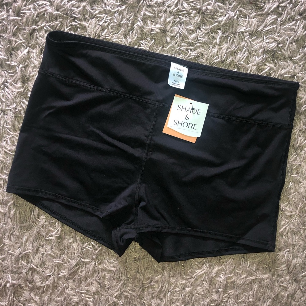 Shade & Shore High Waist Slimming Control Swim Boyshorts, Size XL, New With Tags